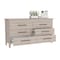 Tuhome Hms 6 Drawer Double Dresser, Four Legs, Superior Top, Six Drawers, Light Gray CZB7666 - alternate 5